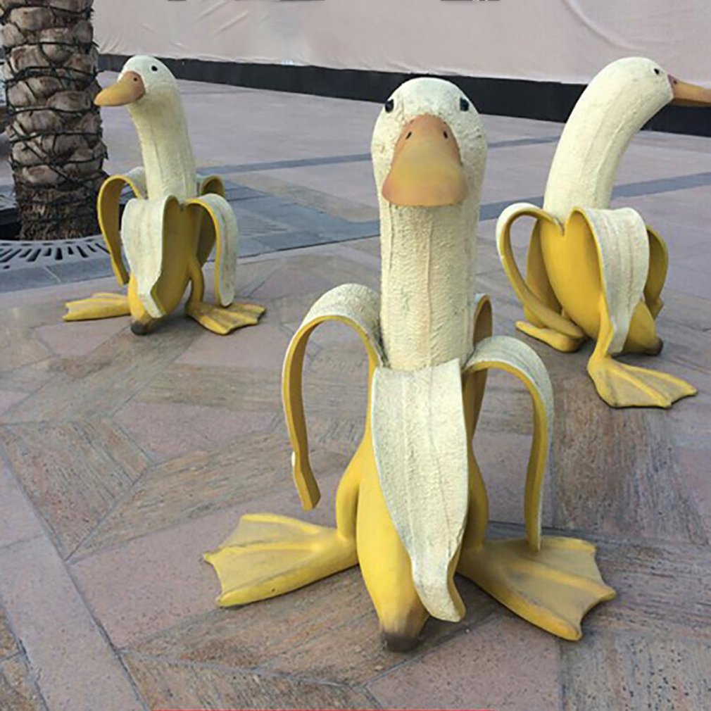 Art Craft Website - Banana Duck Creative Garden Decor Sculptures