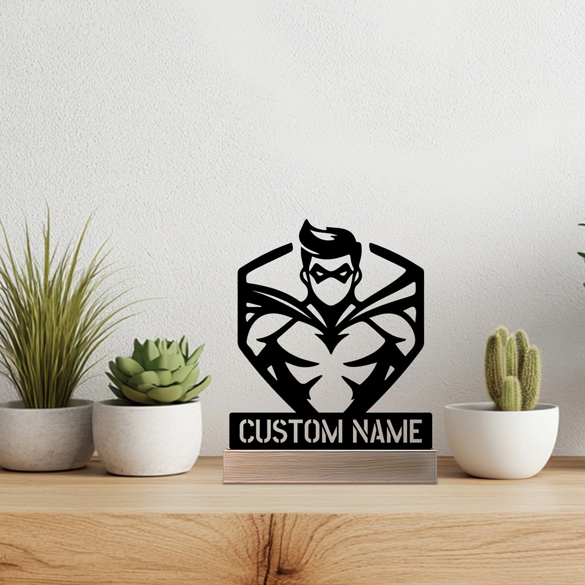Art Craft Names - 1pc Abstract robot Customized Name Metal
