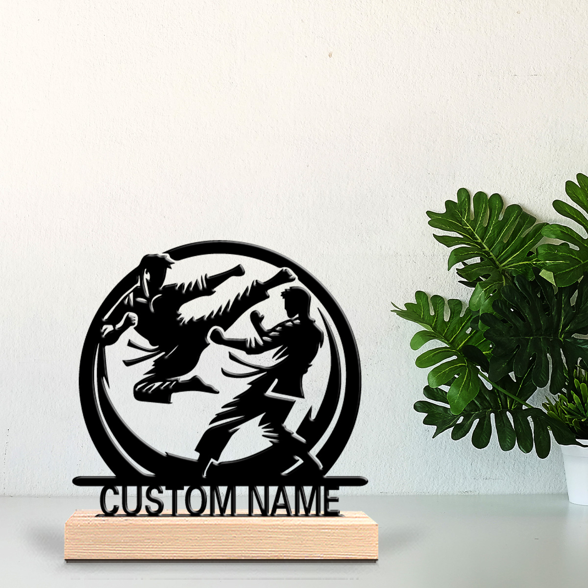 Art Craft Wood - 1pc Fashion Taekwondo Custom Letter Metal