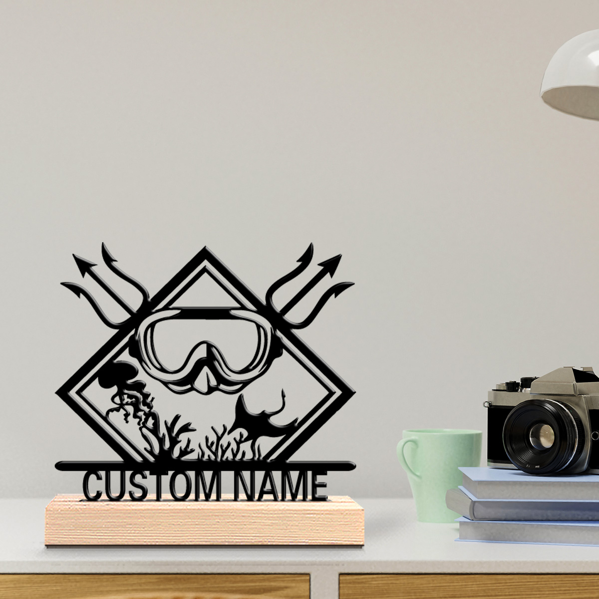 Art Craft Names - 1pc Simple Diver Personalized Name Tin