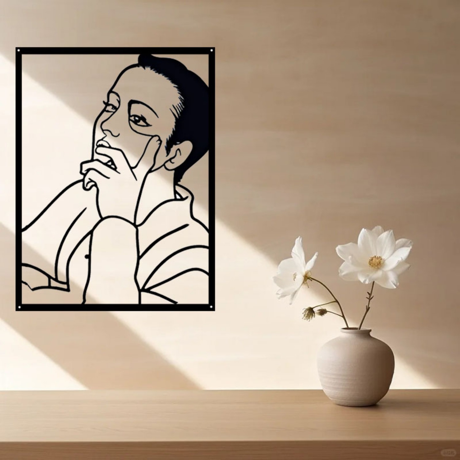 Art Craft Home - 1pc Tailorable Metal Framed Portrait Craft,