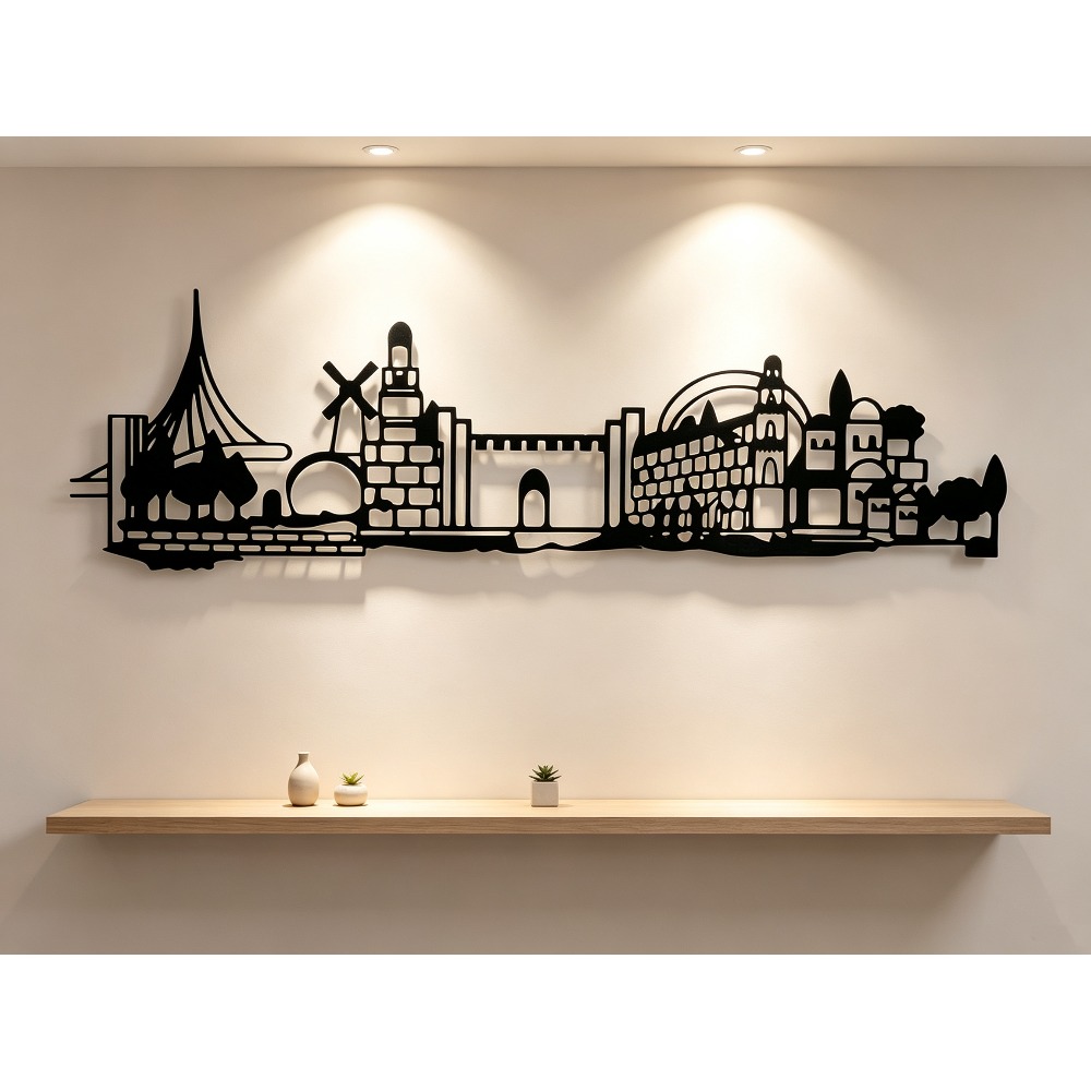 Art & Craft Fair - CIFBUY Metal Wall Art Jerusalem Skyline