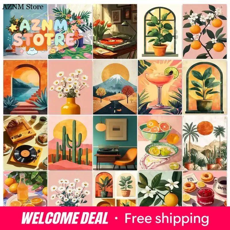 Art Craft Home - GATYZTORY Frame Diy Painting By Numbers