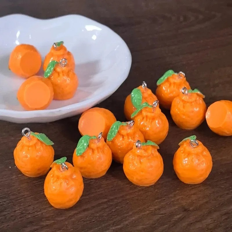 Art Craft Resin - 10Pcs 3D Simulation Dekopon Mandarin Orange