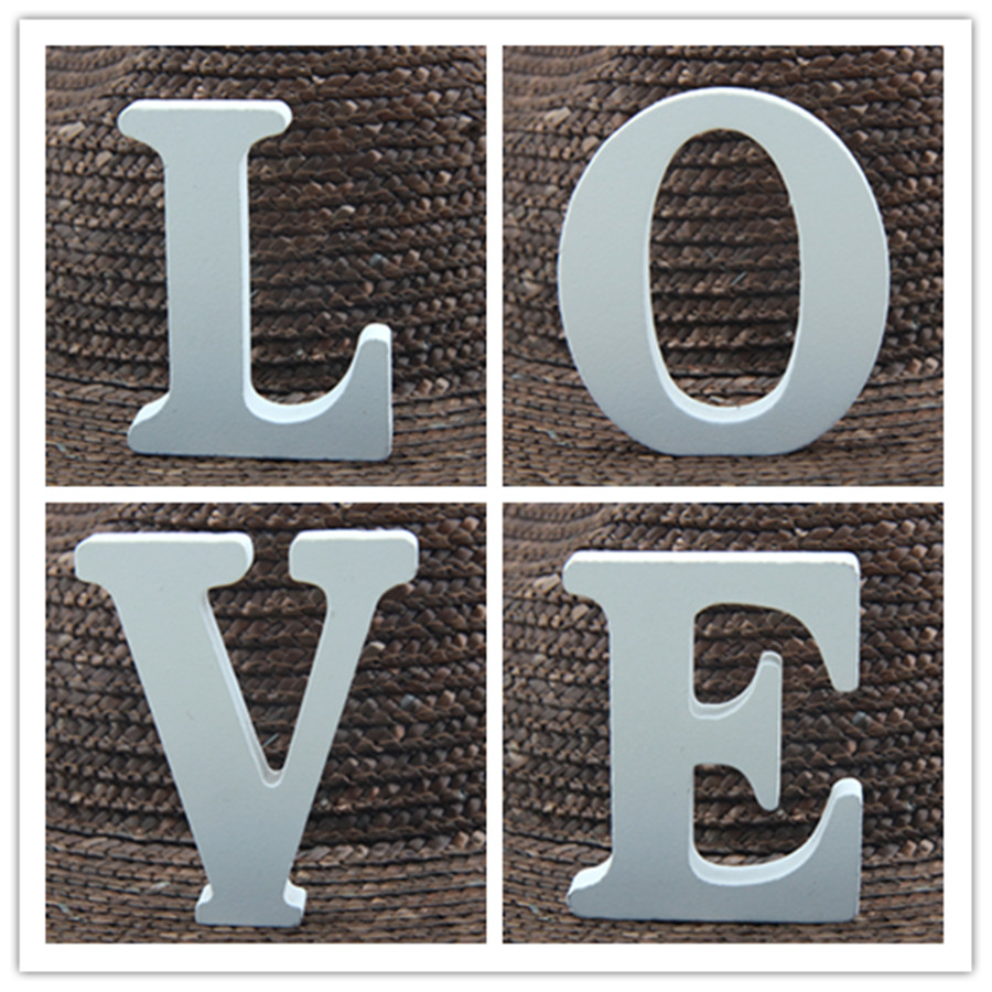 Letter S Art Craft - 1pc 8CM White Wooden Letter English