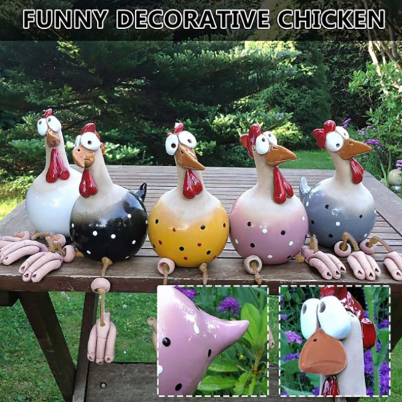 Funny Chicken Fence Decor Resi - Art Craft Website recension och pris