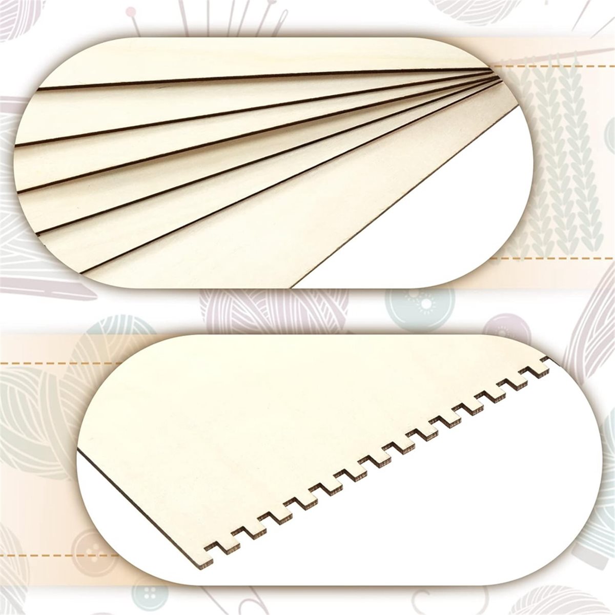 18 Pcs Beginners Wooden Notche - Art Craft Wood recension och pris