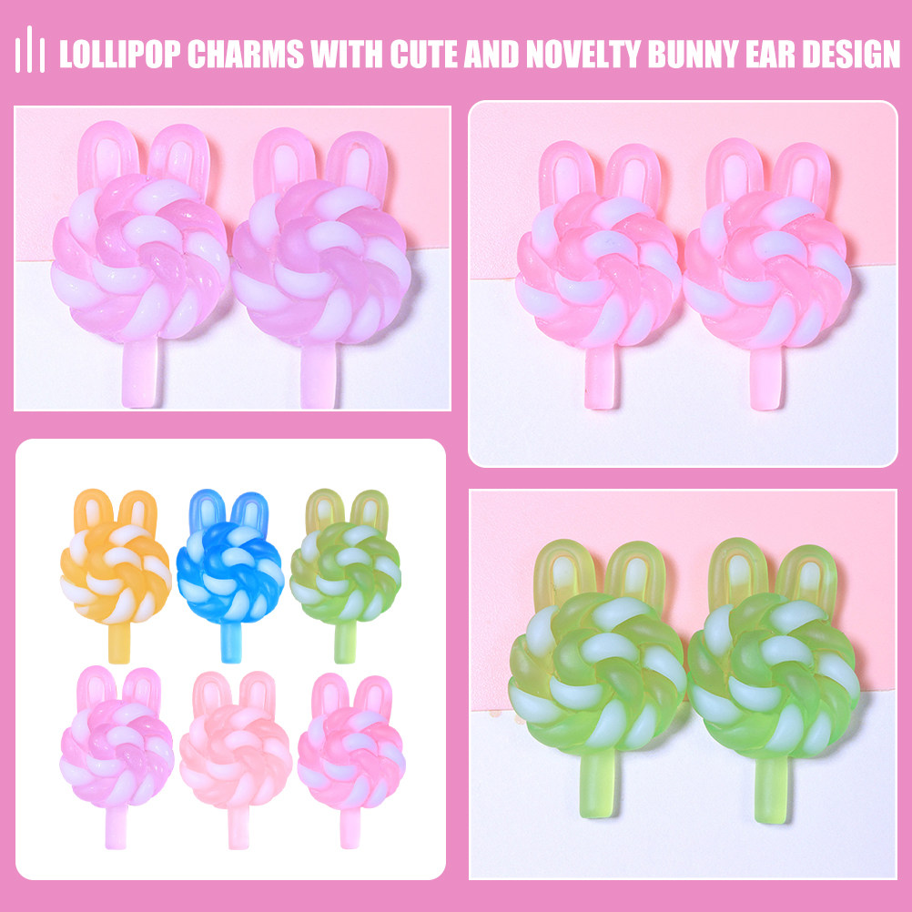 24Pcs Cute Cartoon Lollipop Ch - Art Craft Resin recension och pris
