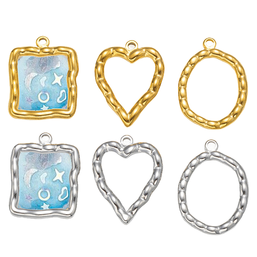5pcs Stainless Steel Heart Rou - Art Craft Resin recension och pris