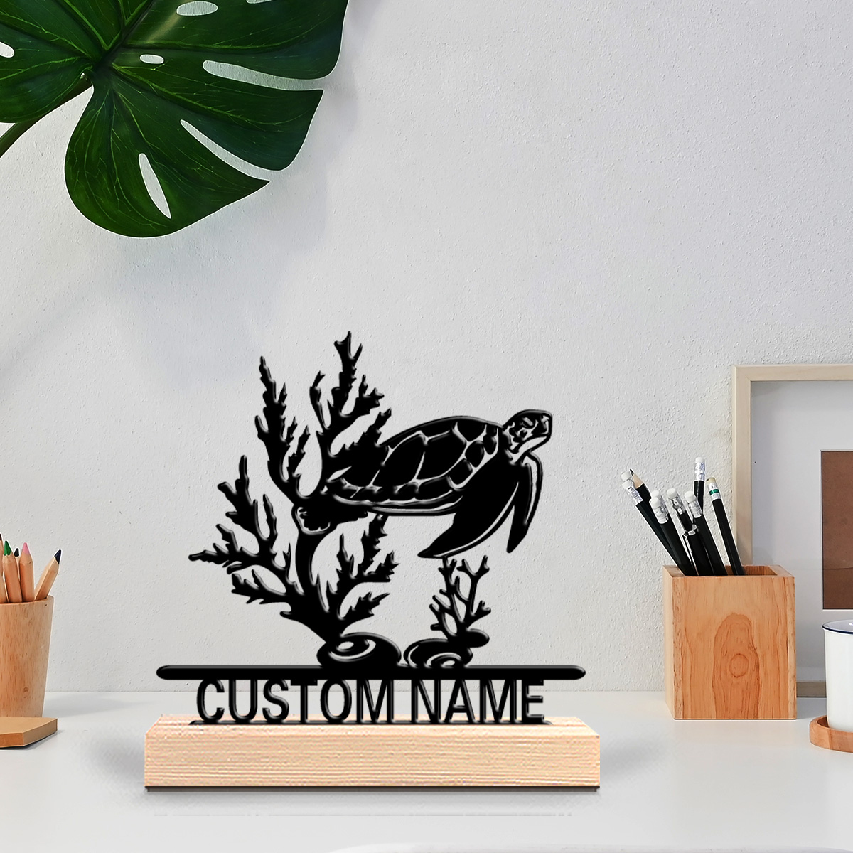 1pc Abstract Sea turtle Custom - Art Craft Wood recension och pris