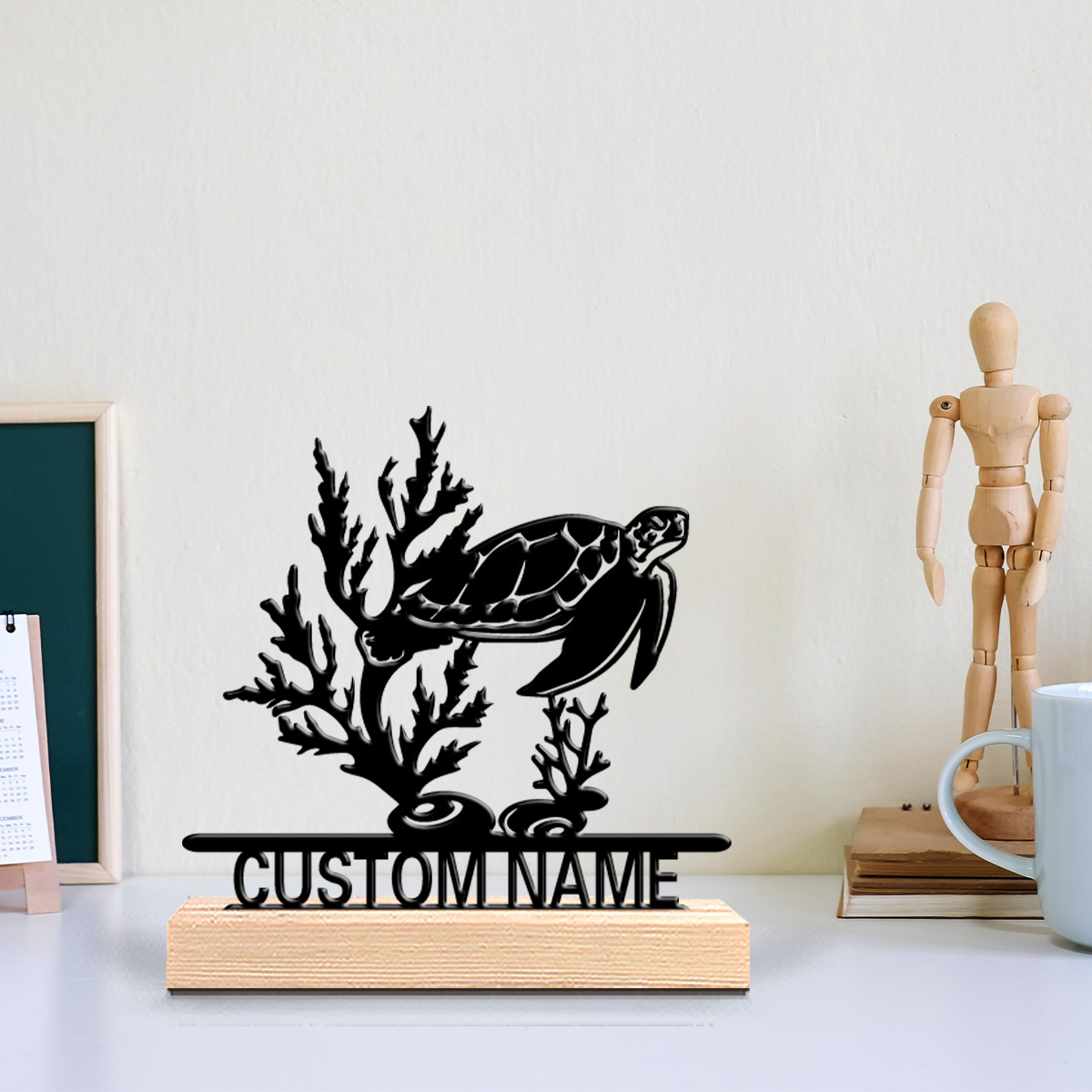 1pc Abstract Sea turtle Custom - Art Craft Wood recension och pris