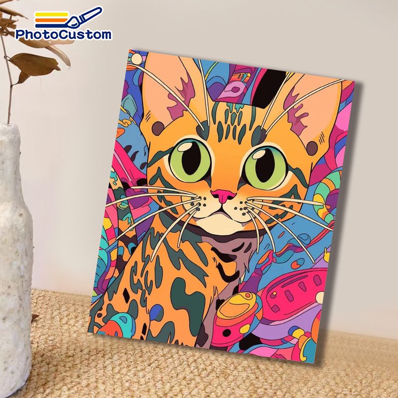 PhotoCustom Ginger Cat Paintin - Art Craft Ideas Easy recension och pris