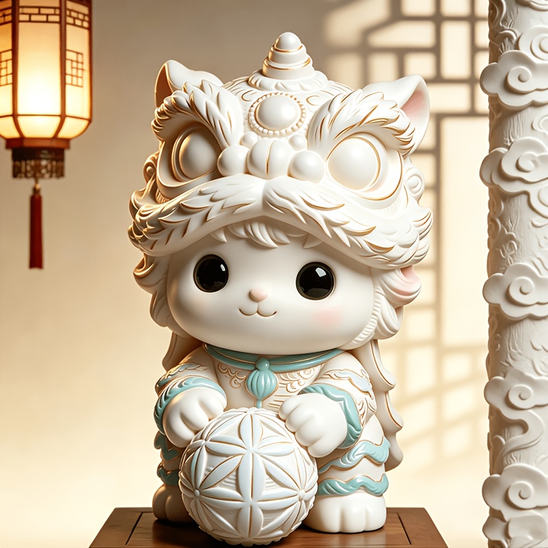 DIY Paint Figurine Chinese Lio - Art Craft Lion recension och pris