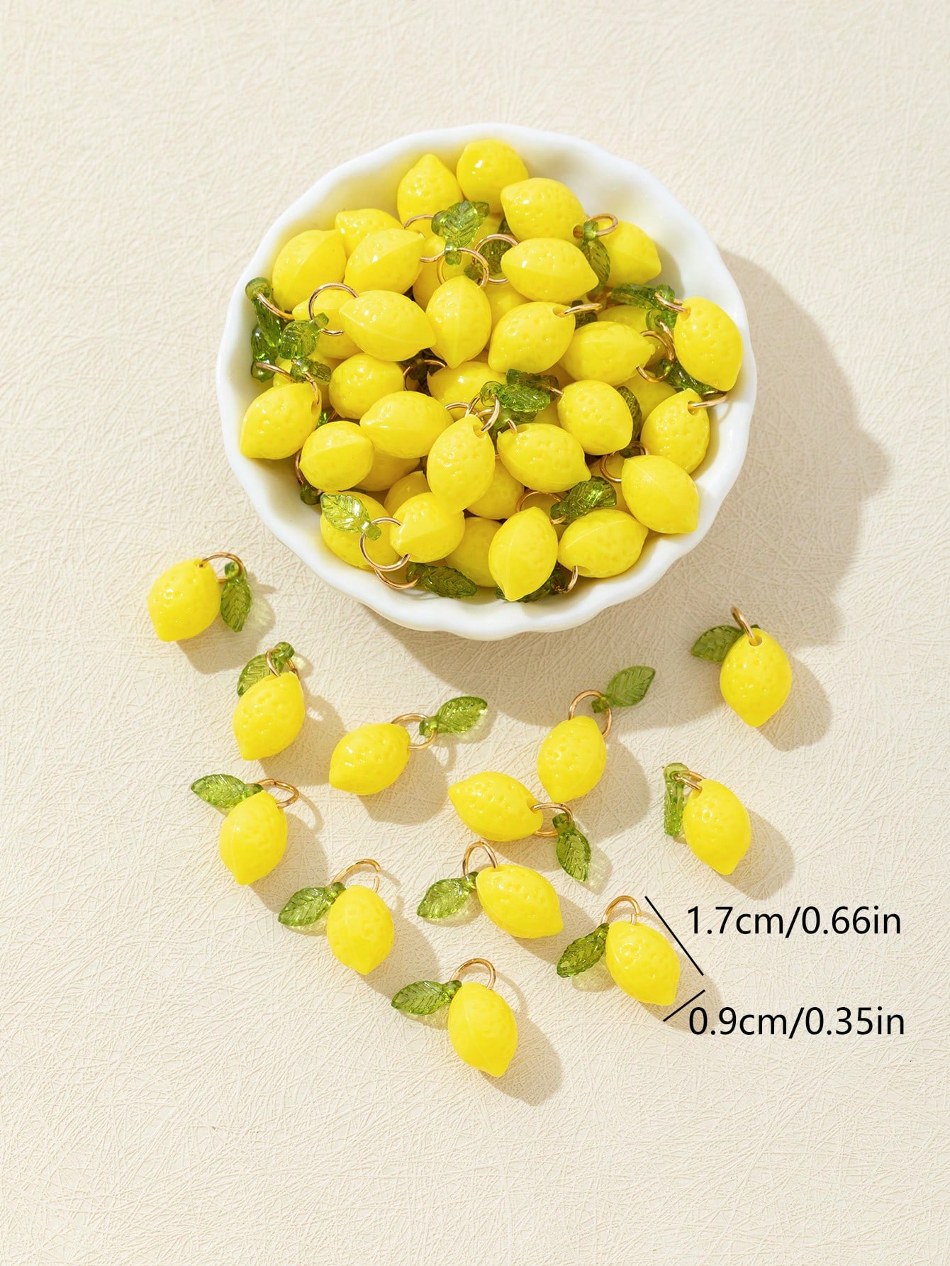 10Pcs 3D Lemon Resin Charms Pe - Art Craft Resin recension och pris