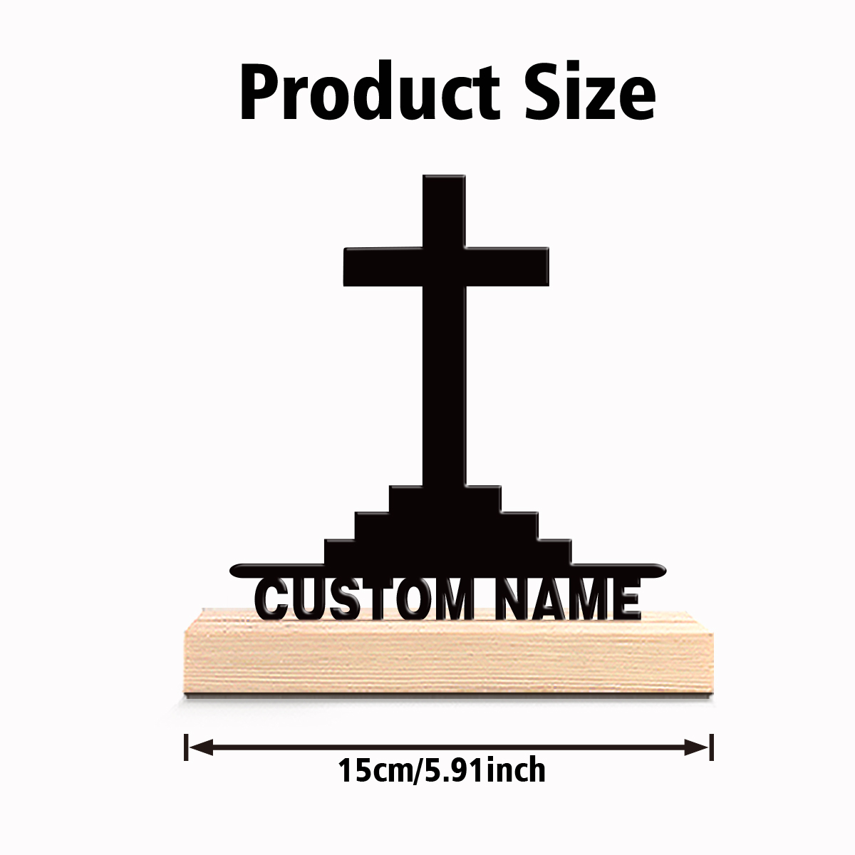 1pc Simple Holy Cross Custom T - Art Craft Wood recension och pris