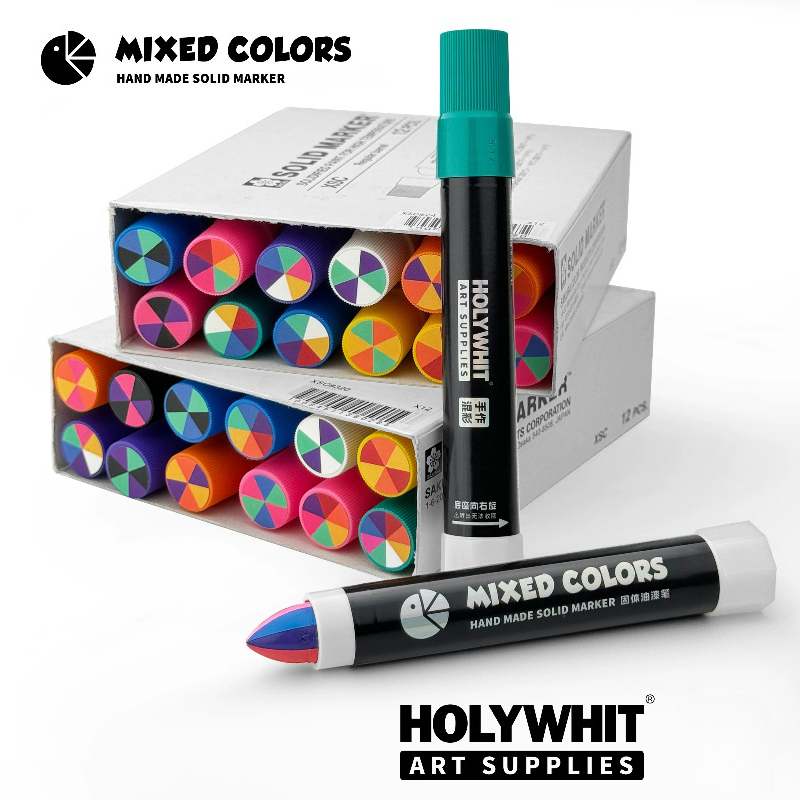 1 Pcs Mixed Solid Oil-Based Wa - Art Craft Rainbow recension och pris
