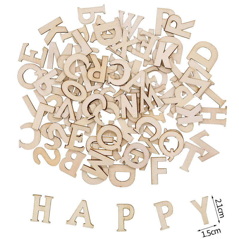 100pcs Wood English Alphabet D - Letter S Art Craft recension och pris