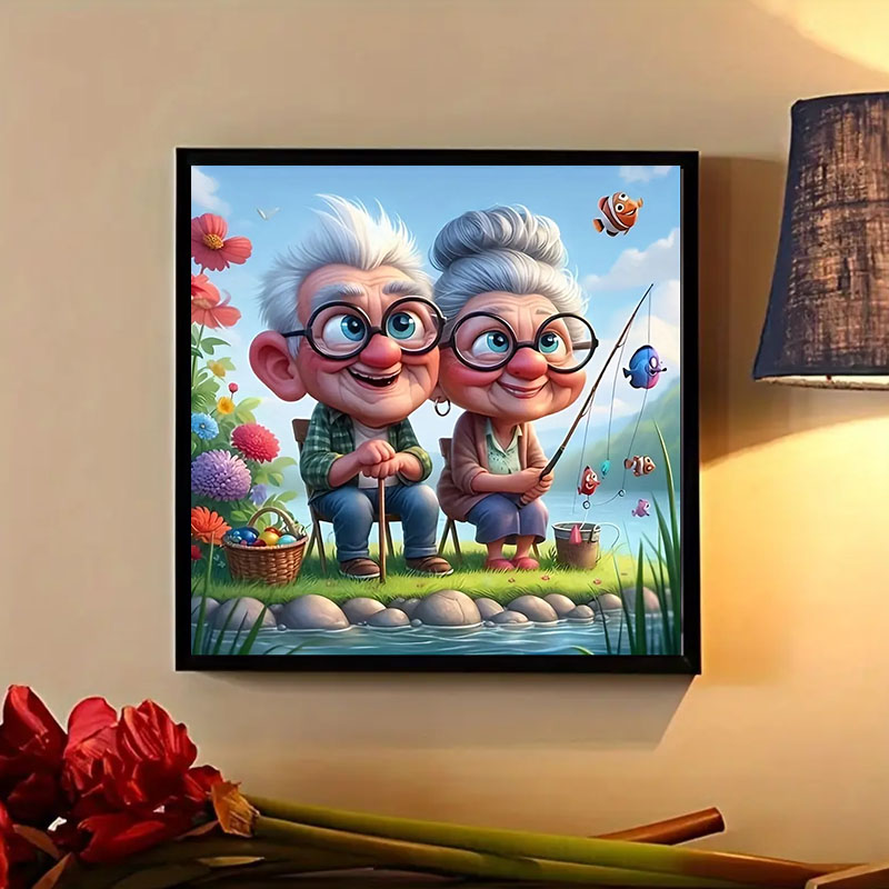 Grandparents Fishing Diamond P - Art Craft Website recension och pris
