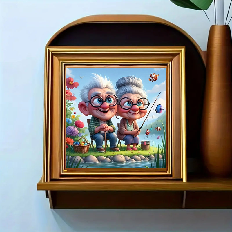Grandparents Fishing Diamond P - Art Craft Website recension och pris