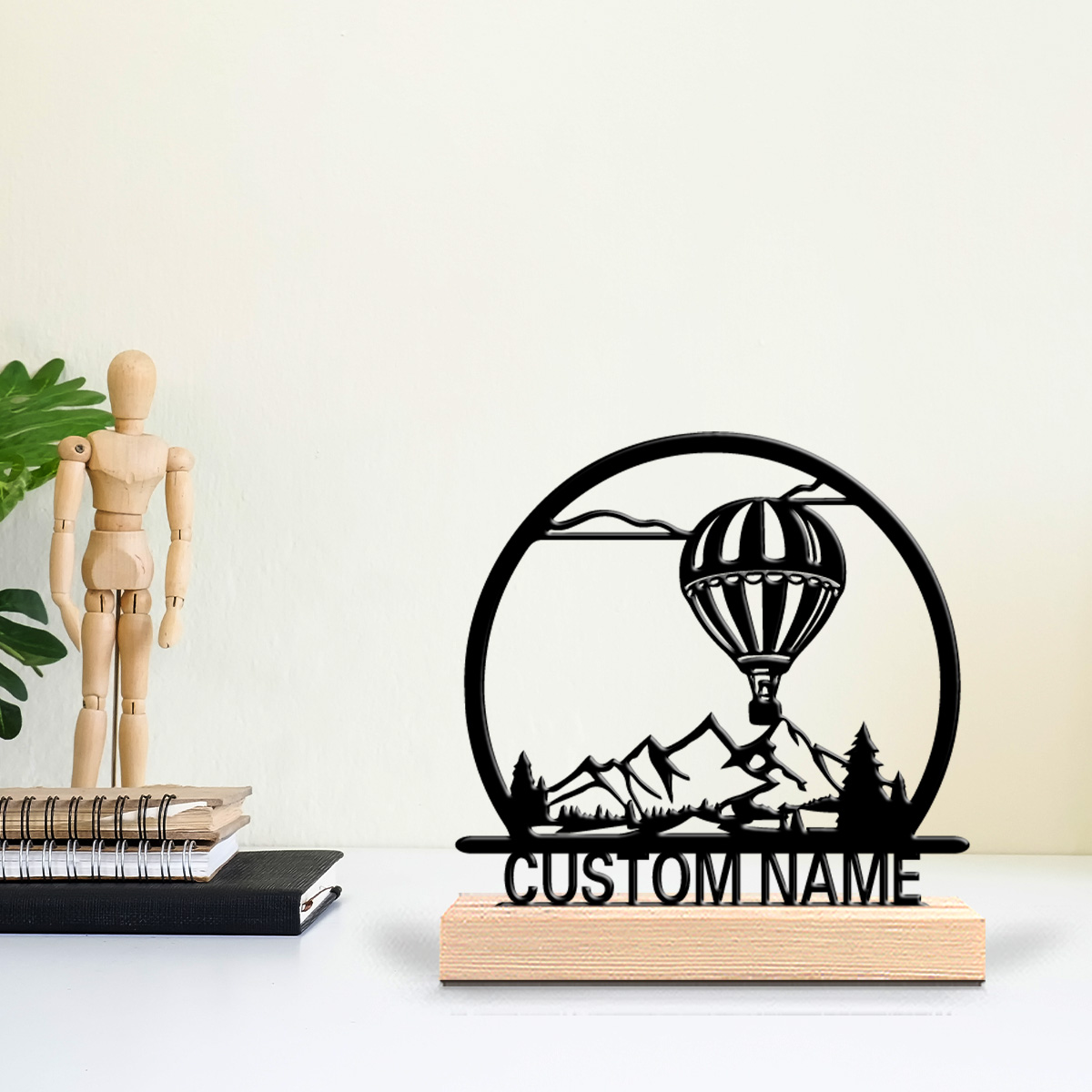 1pc Hot air balloon Customized - Art Craft Wood recension och pris