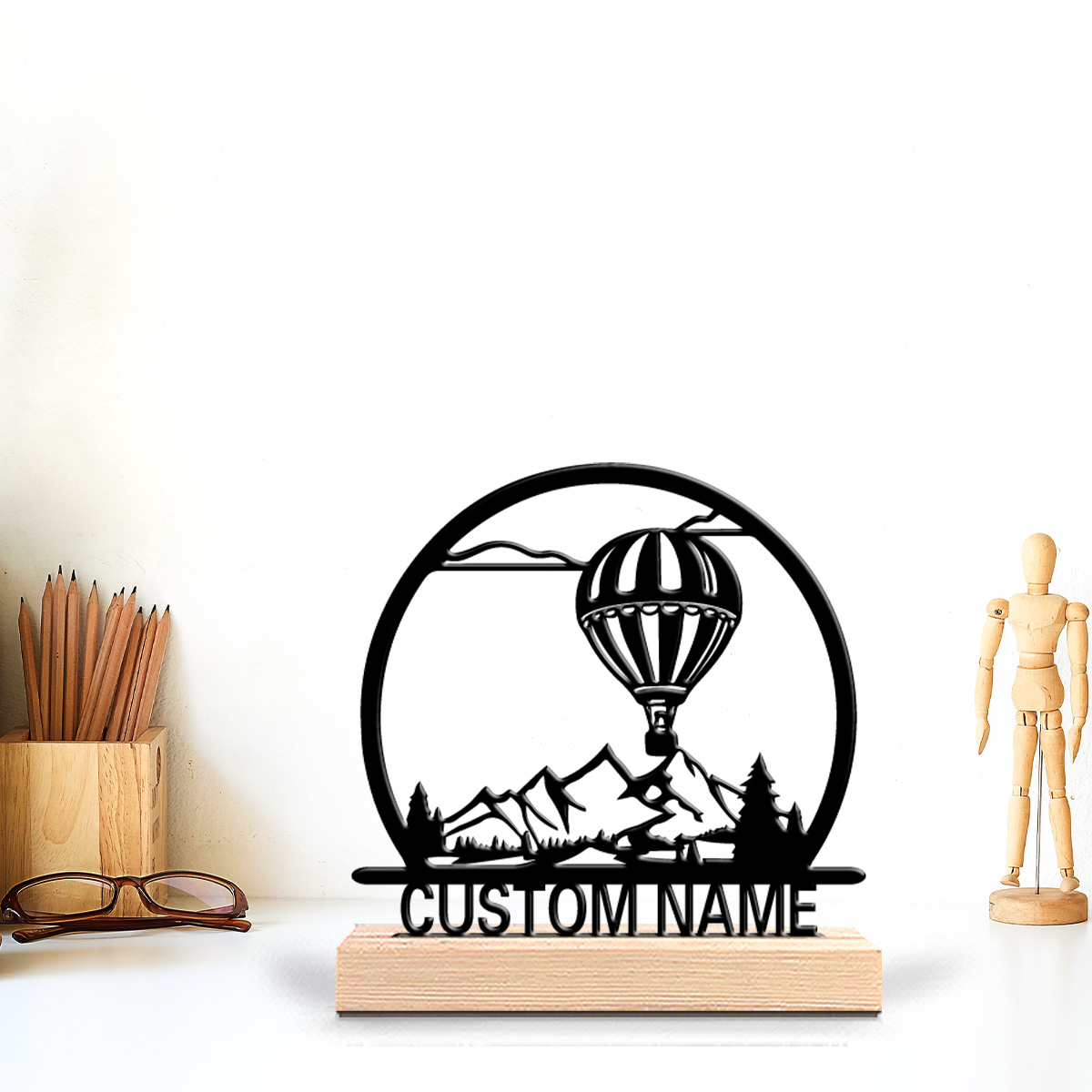1pc Hot air balloon Customized - Art Craft Wood recension och pris
