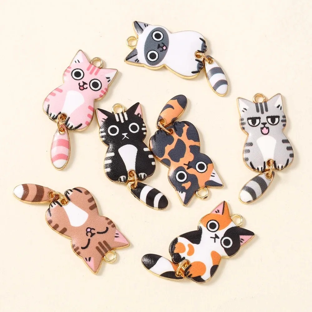10Pcs 16×39mm Cute Cartoon Cat - Art Craft Resin recension och pris