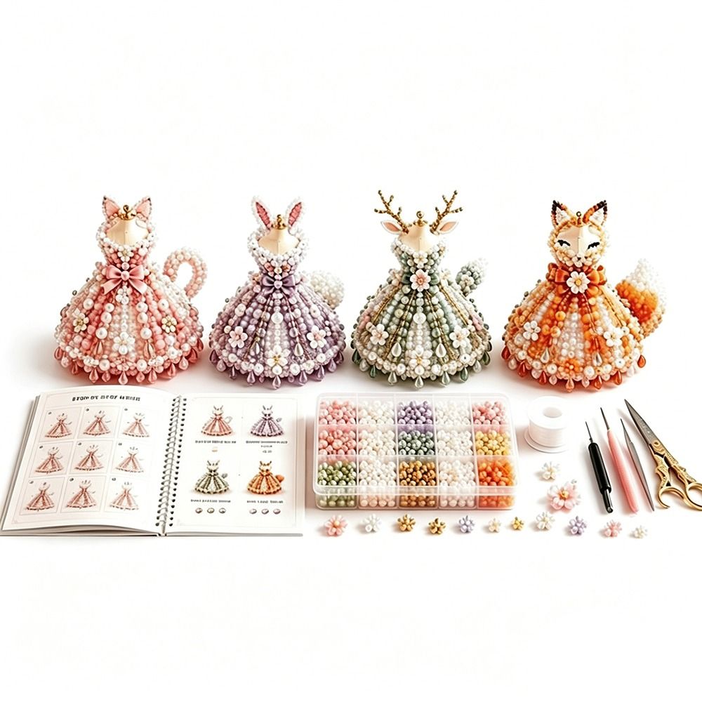 Tiny Beads 3D Beaded Dress Kit - Art Craft Rainbow recension och pris