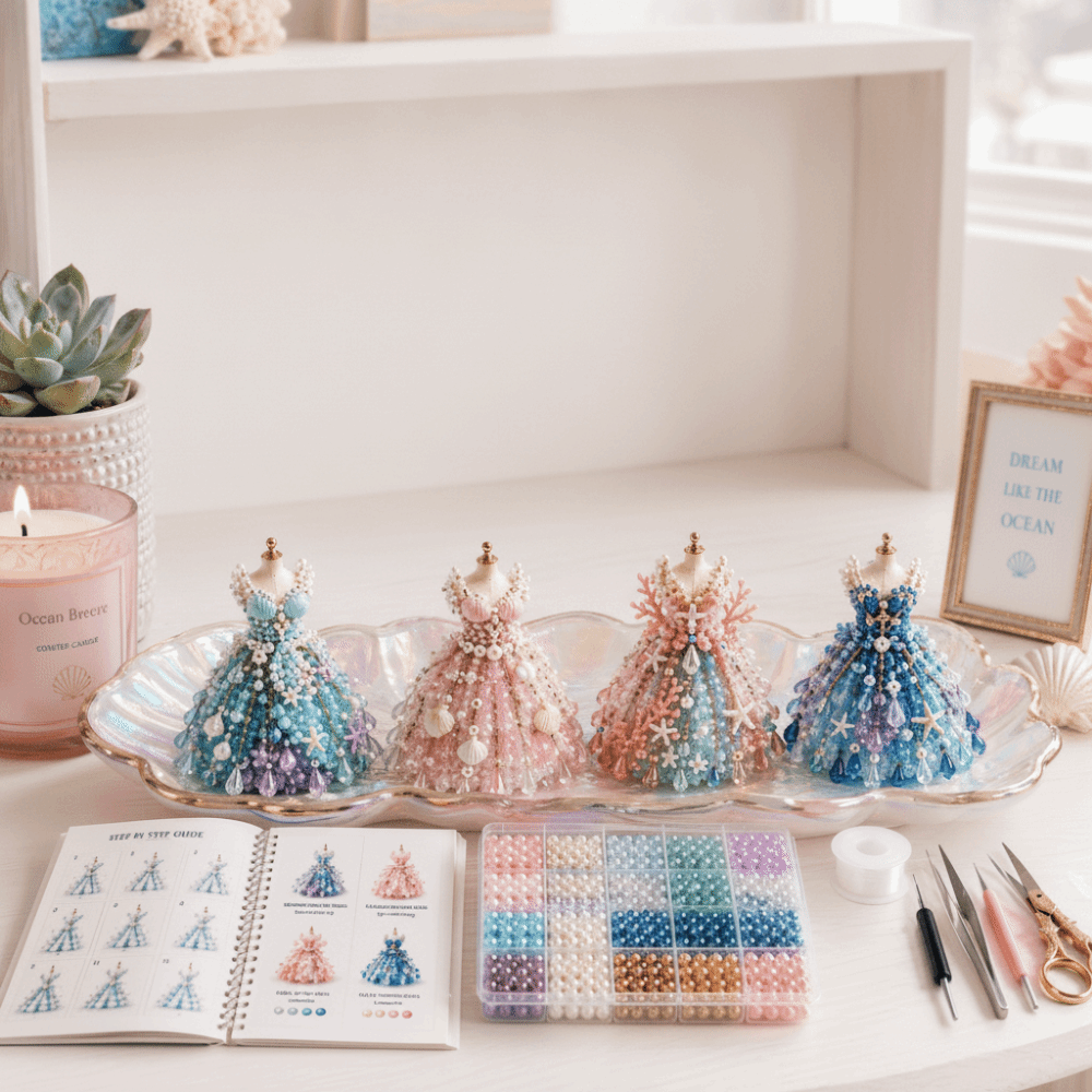 Tiny Beads 3D Beaded Dress Kit - Art Craft Rainbow recension och pris