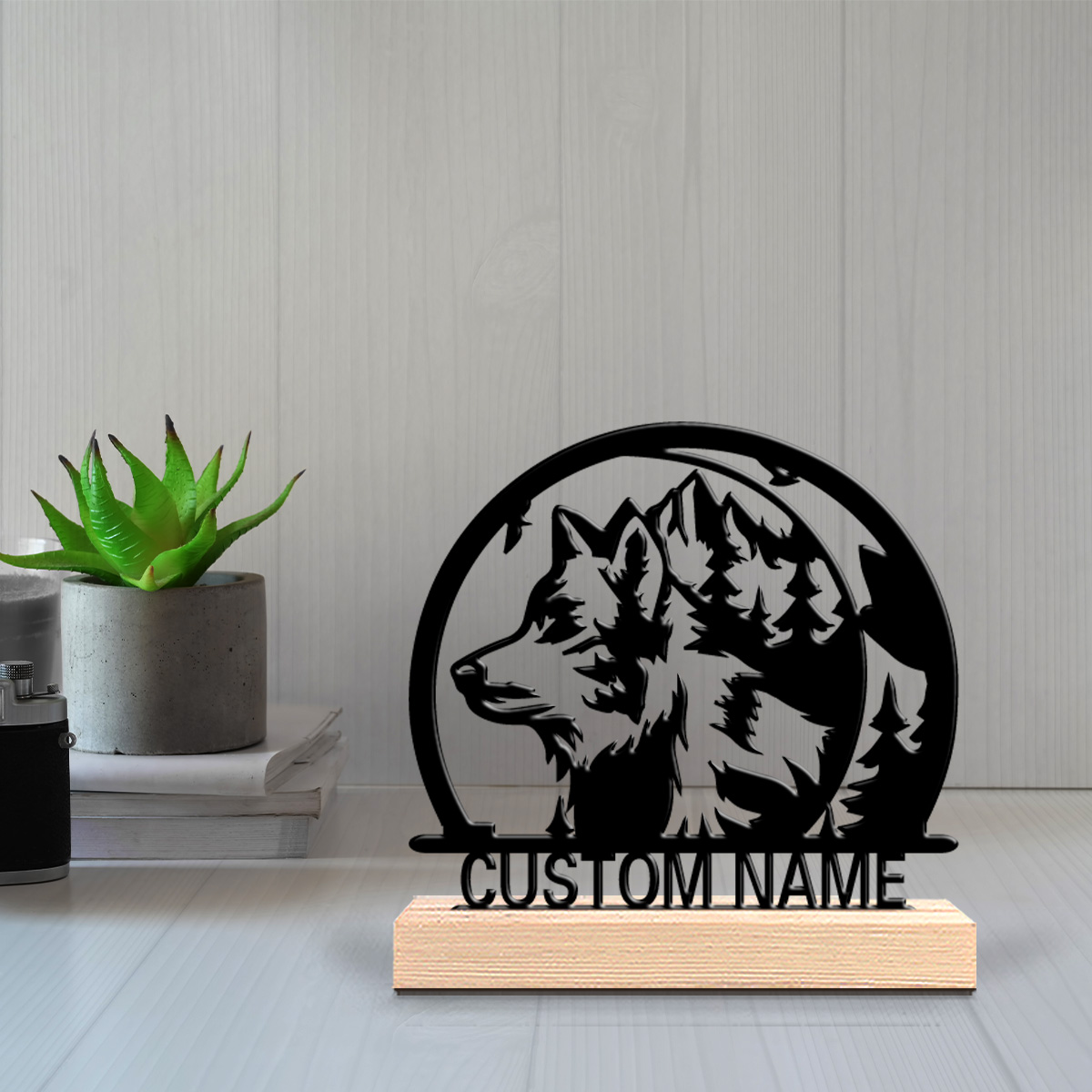 1pc Mountain wolves Customizab - Art Craft Wood recension och pris
