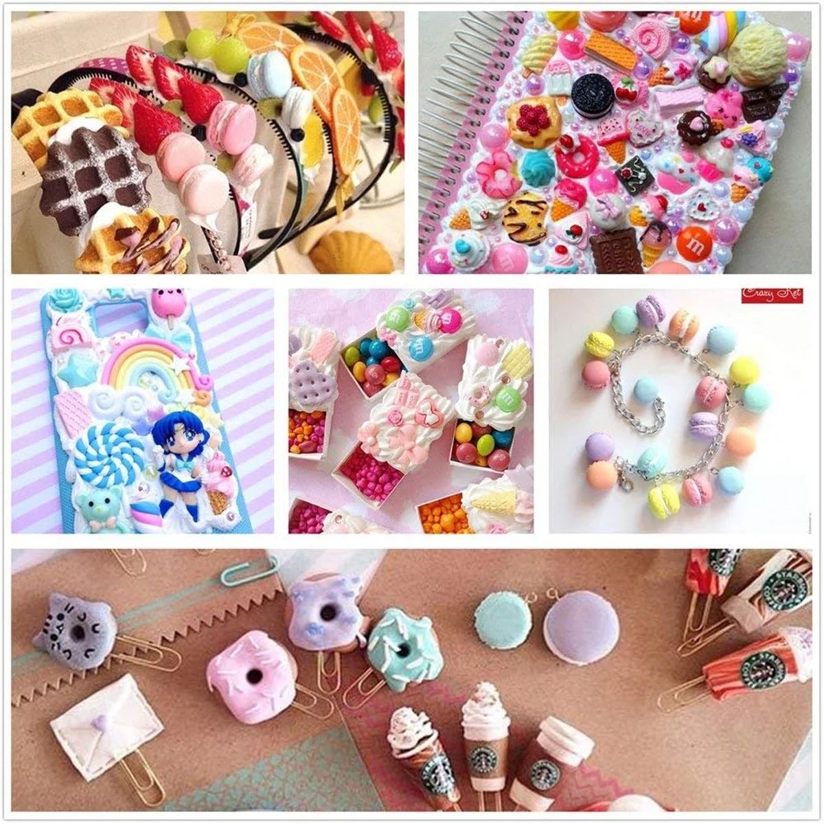 30pcs Random Candy Slime Charm - Art Craft Resin recension och pris