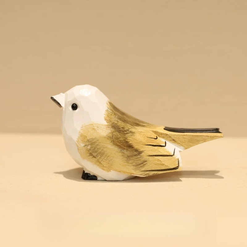 1PC Wooden Bird Statue Miniatu - Art Craft New Year recension och pris