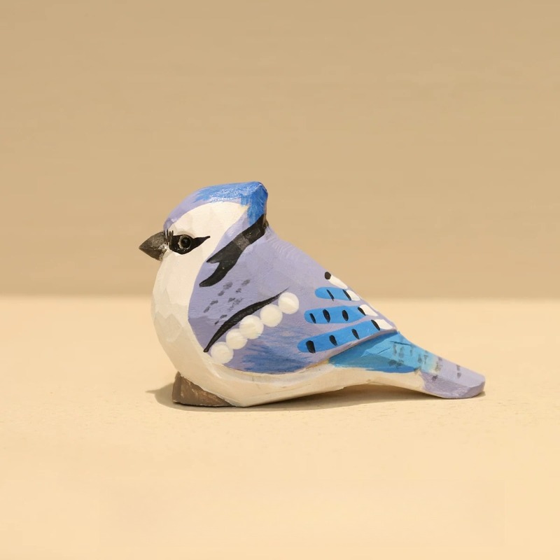 1PC Wooden Bird Statue Miniatu - Art Craft New Year recension och pris