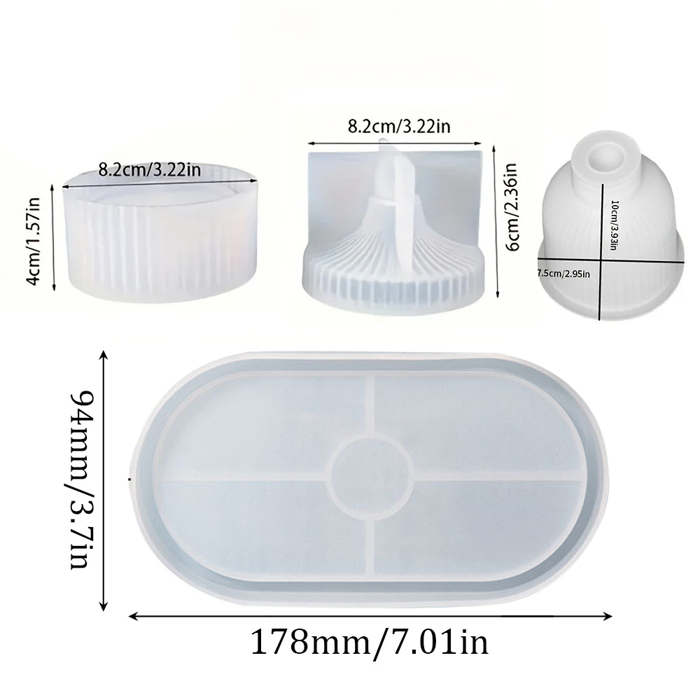 4pcs Silicone Molds Oval Tray  - Art Craft Website recension och pris