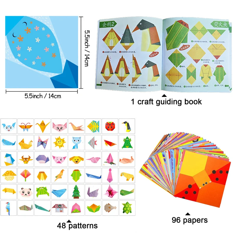 Origami Kit with 30/96 Sheets  - Art Craft Rainbow recension och pris