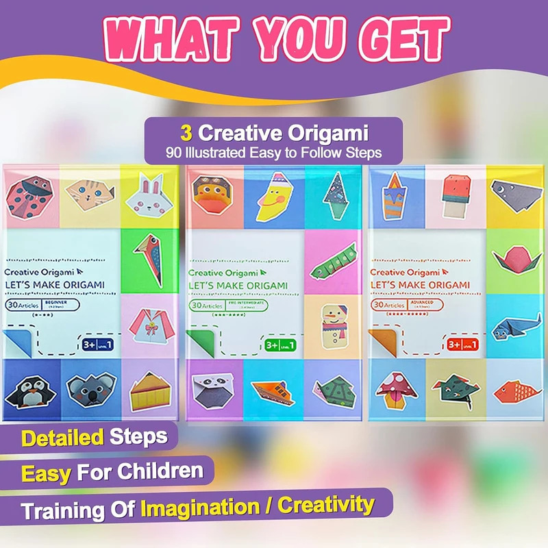 Origami Kit with 30/96 Sheets  - Art Craft Rainbow recension och pris