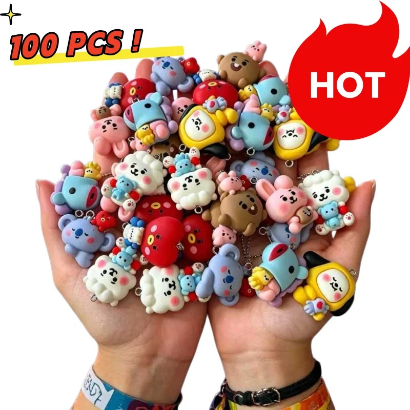 7pcs BT21 Resin Cartoon Charm  - Art Craft Resin recension och pris