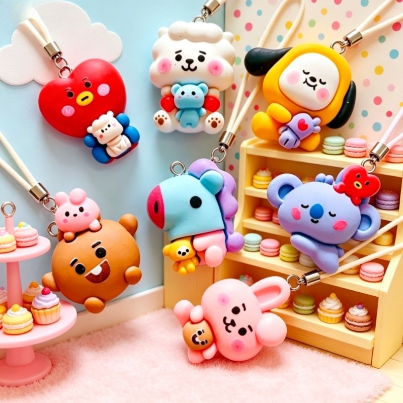 7pcs BT21 Resin Cartoon Charm  - Art Craft Resin recension och pris
