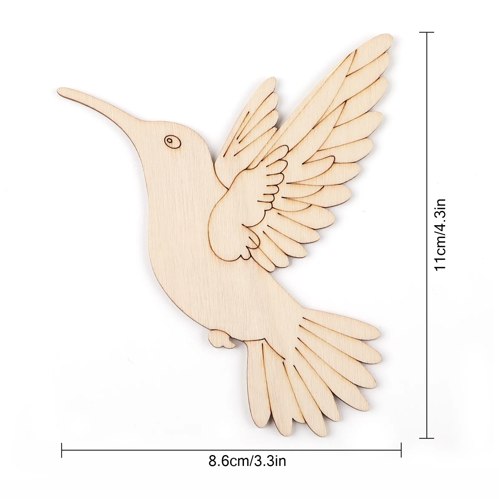 10pcs Unfinished Wood Animal B - Art Craft Wood recension och pris