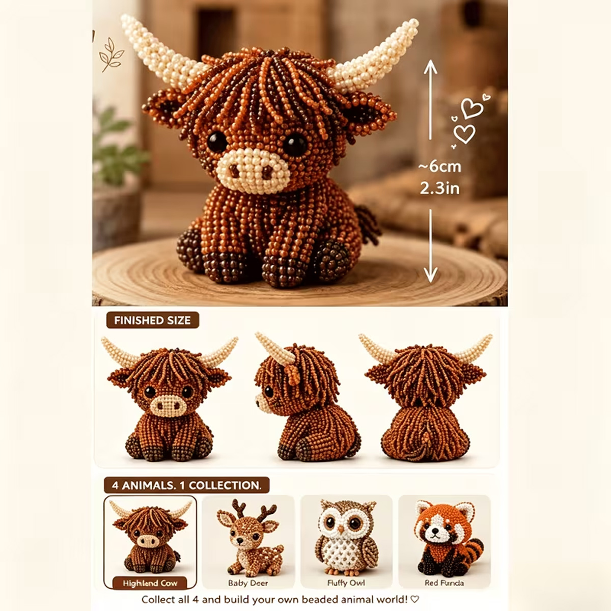 Mini 3D Beaded Animal DIY Kit, - Art Craft Website recension och pris