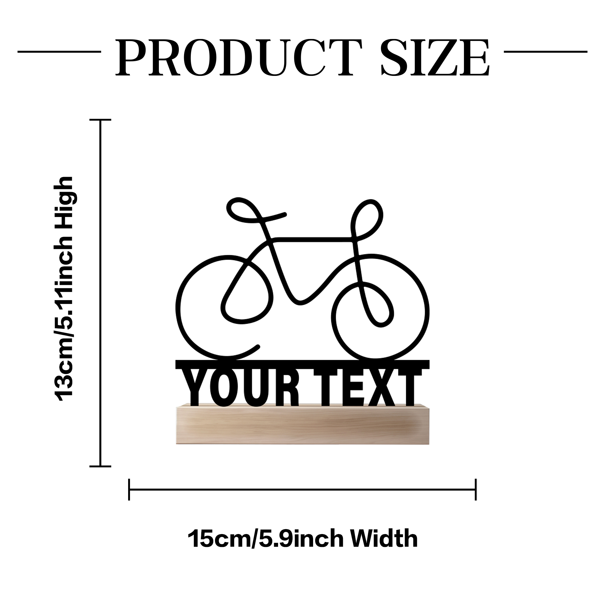 1pc Simple bicycle bike Custom - Art Craft Names recension och pris