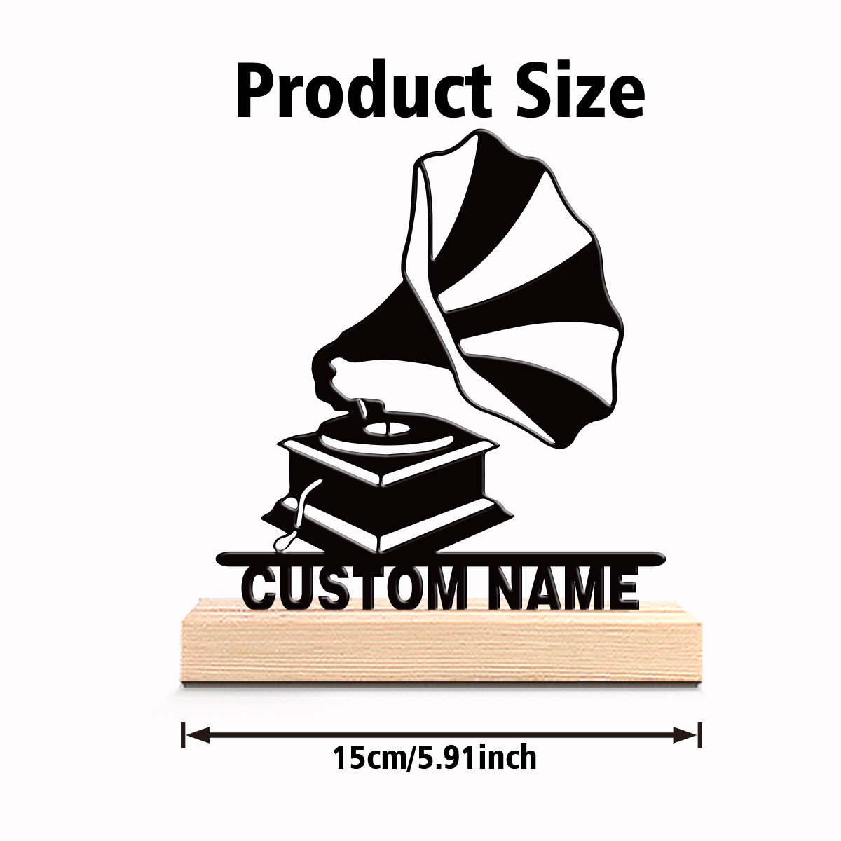 1pc Creative Gramophone Custom - Art Craft Wood recension och pris