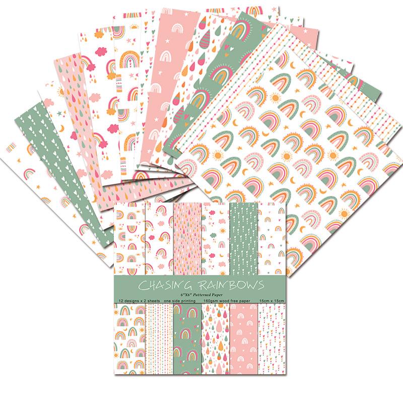 24 Sheets/Set Rainbow Craft Pa - Art Craft Rainbow recension och pris