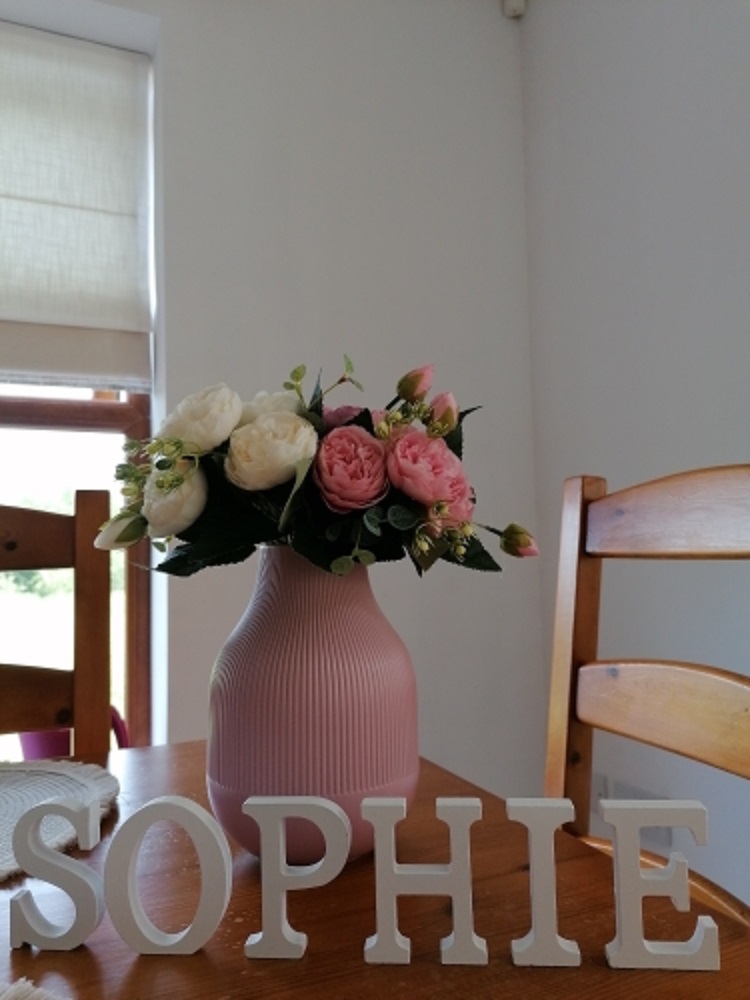 1pc 8CM White Wooden Letter En - Letter S Art Craft recension och pris