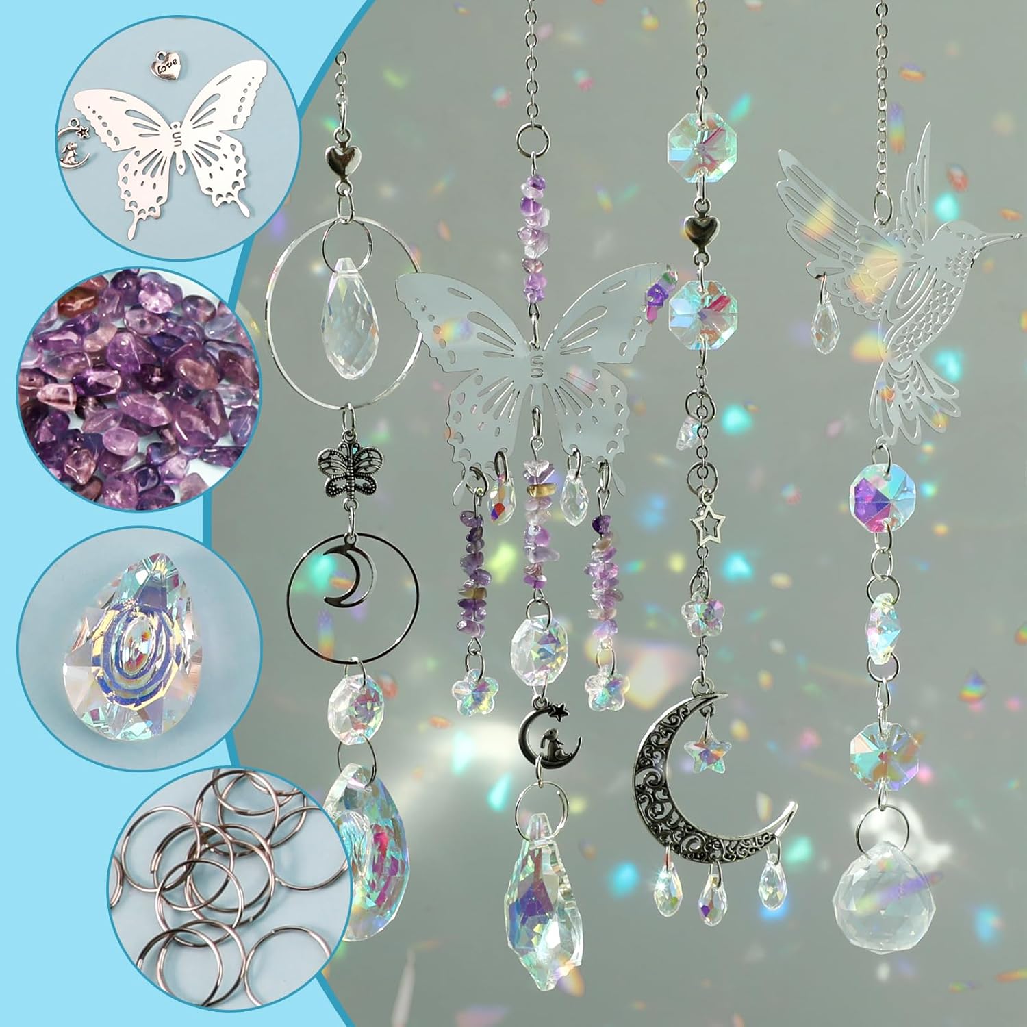 DIY 400pcs SunCatchers Making  - Art Craft Rainbow recension och pris