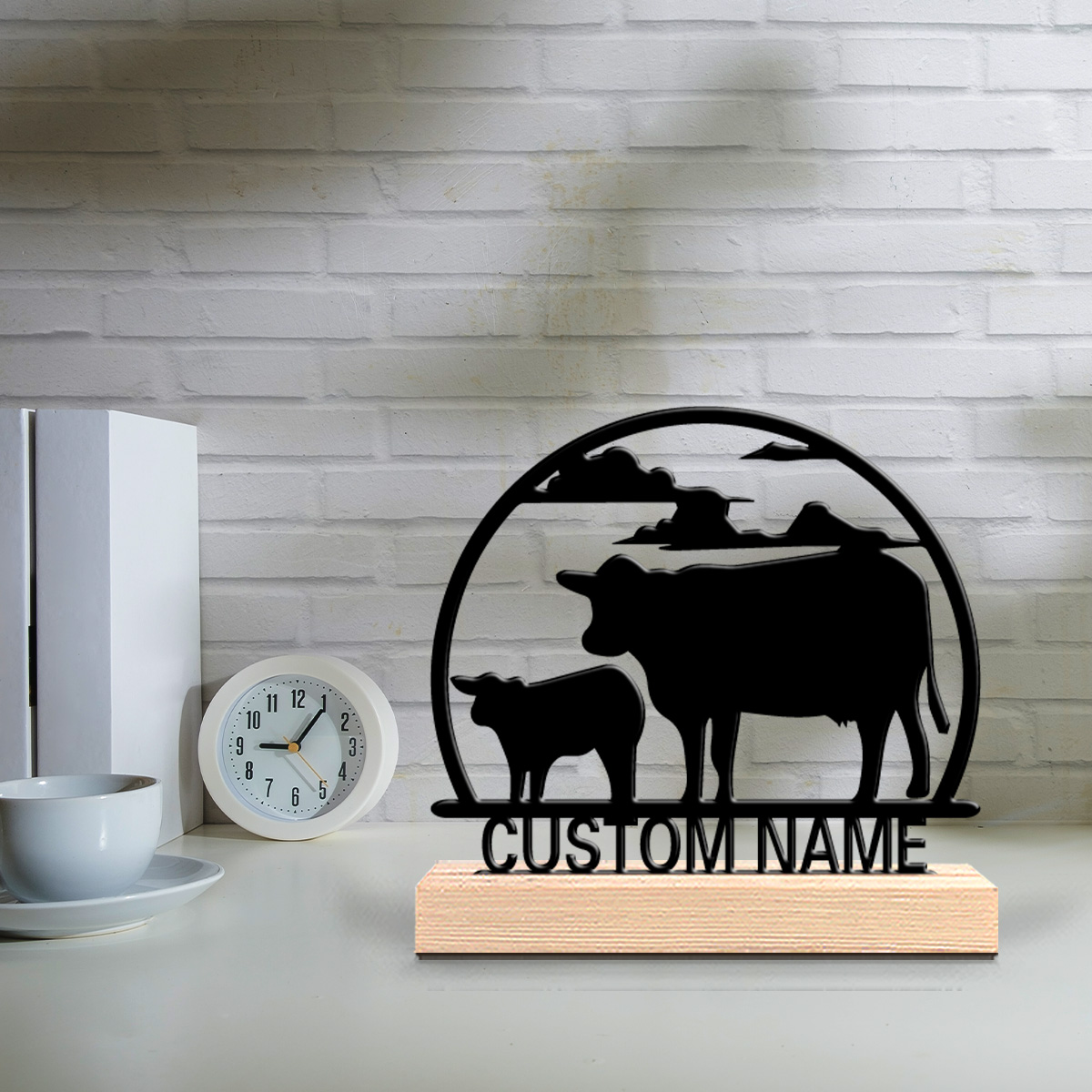 1pc Fashion Cow Customizable N - Art Craft Wood recension och pris