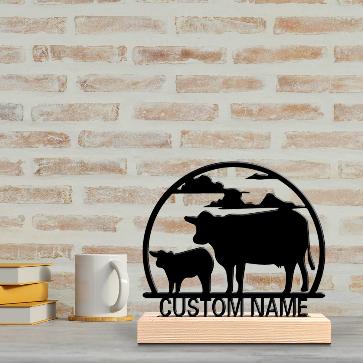 1pc Fashion Cow Customizable N - Art Craft Wood recension och pris
