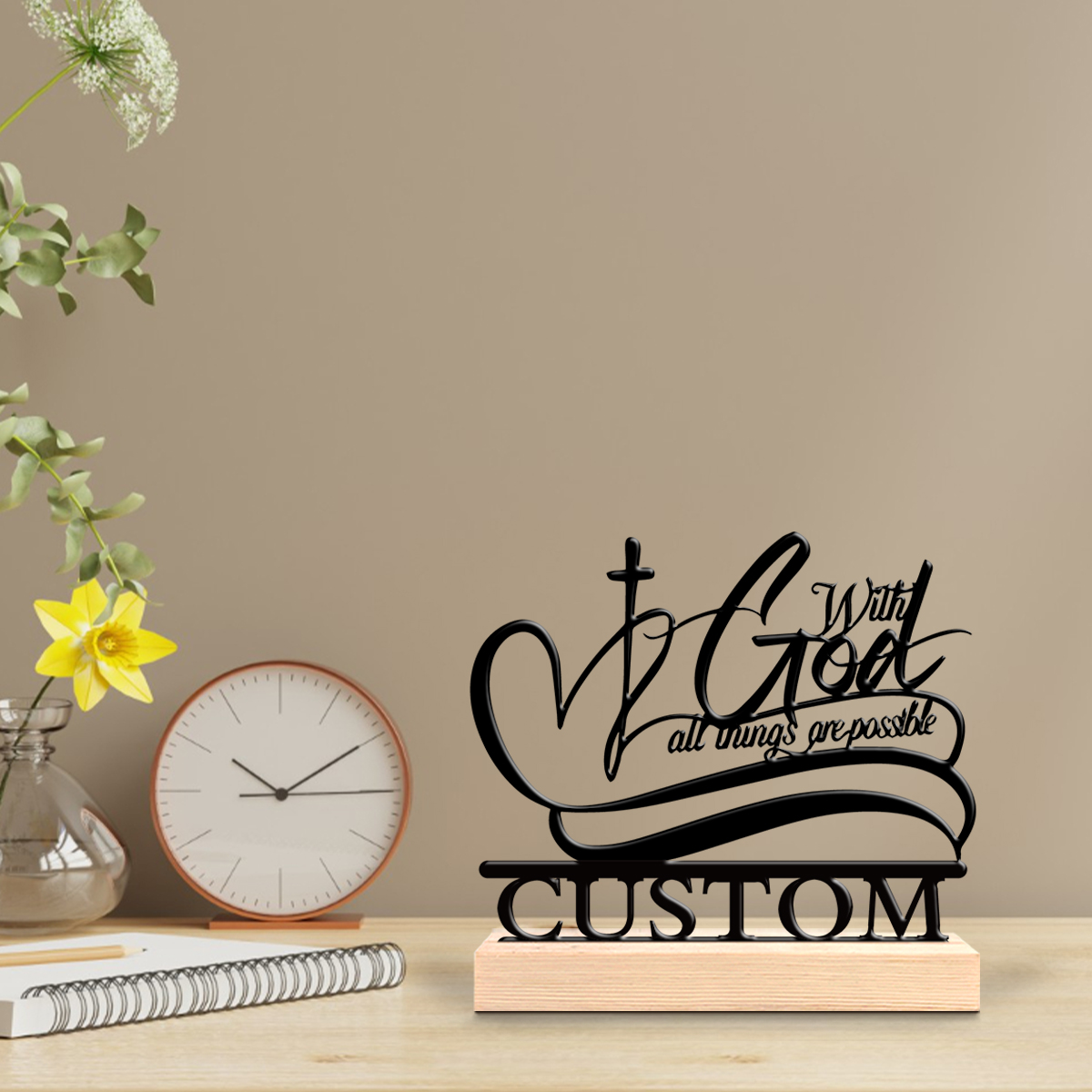 1pc Creative Christian love Cu - Art Craft Wood recension och pris