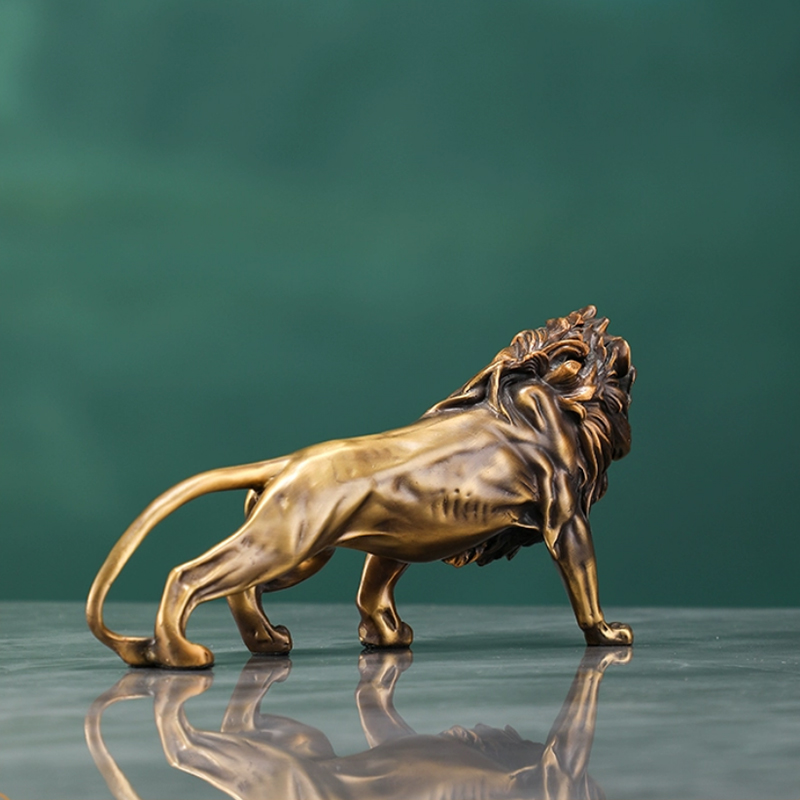 Copper Lion Sculpture Ornament - Art Craft Lion recension och pris