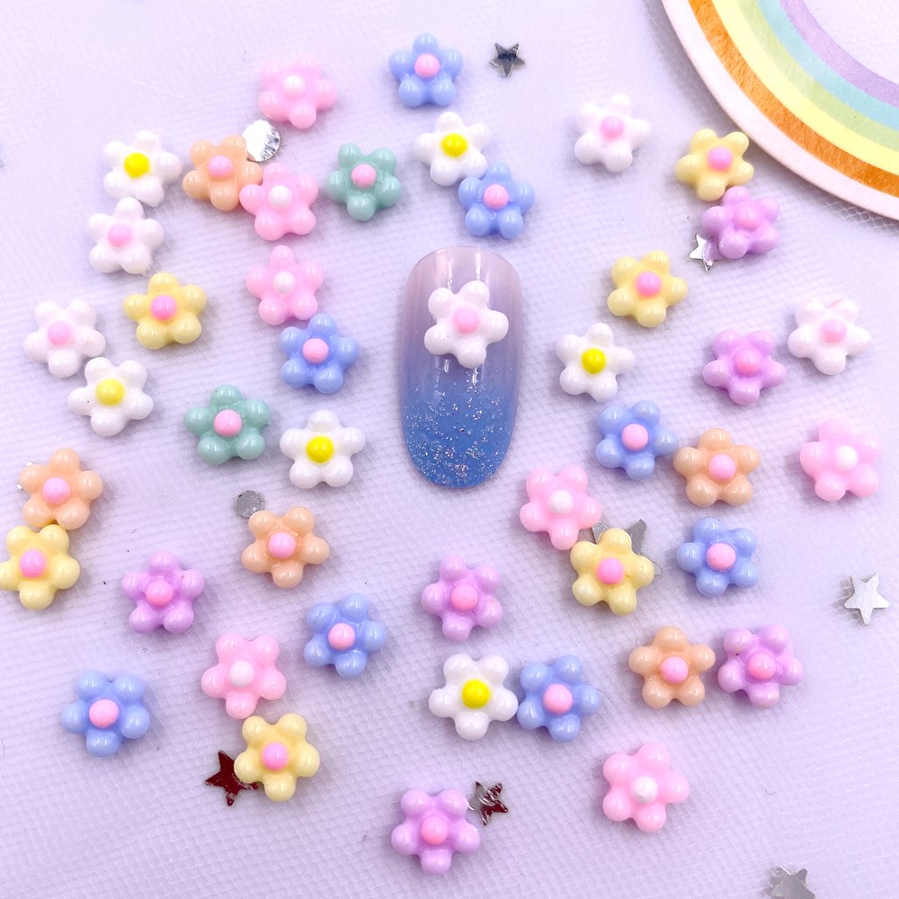 100Pcs 8mm Resin 3D Colorful K - Art Craft New Year recension och pris
