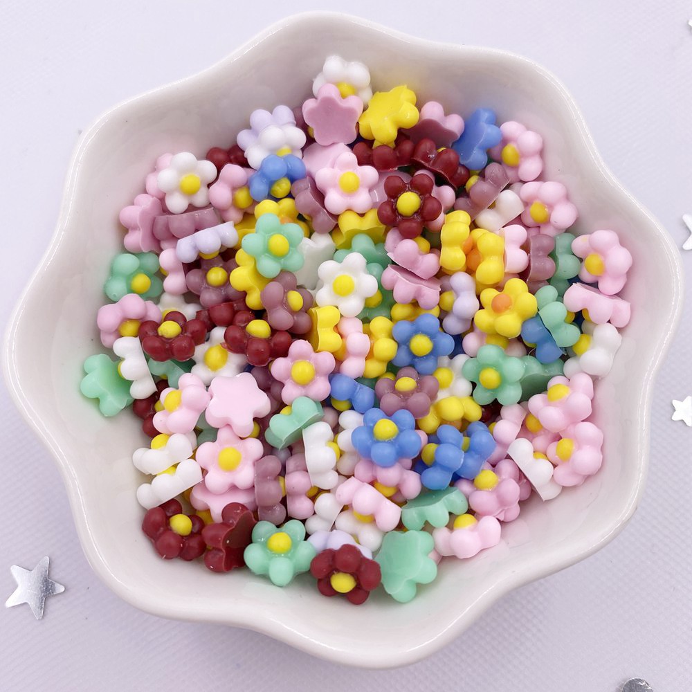 100Pcs 8mm Resin 3D Colorful K - Art Craft New Year recension och pris